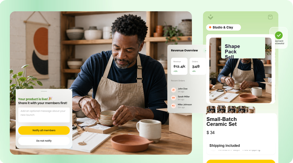 10X product seller storefront mockup